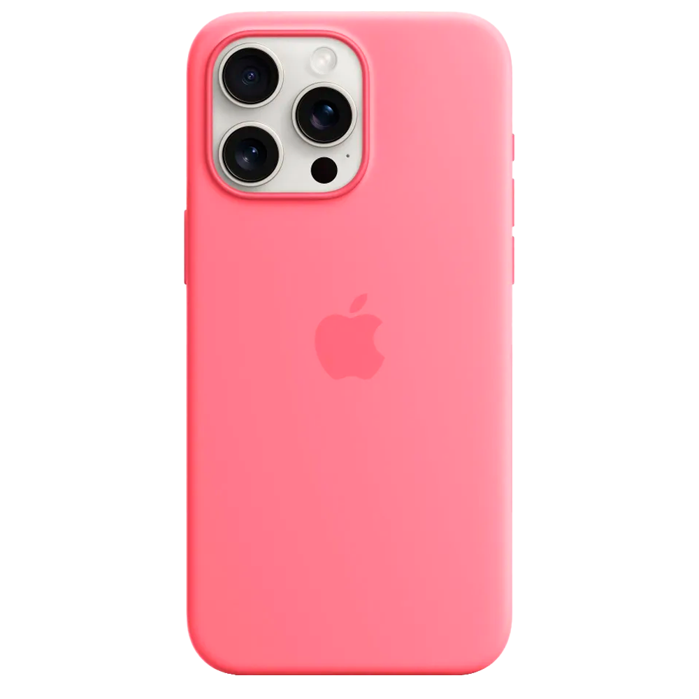 Силиконовый чехол с поддержкой MagSafe Apple Silicone Case для iPhone 15 Pro Max, Pink (Розовый)