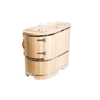 Фитобочка полулежачая НКЗ PREMIUM ЛЮКС из кедра, 115x78x140 см / 40 мм