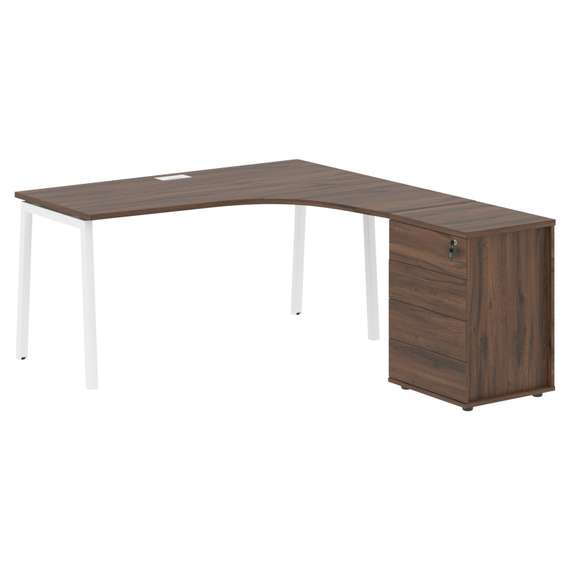 Стол эргономичный с тумбой ELCET 1518(R)  1560х1880х750 EDIS