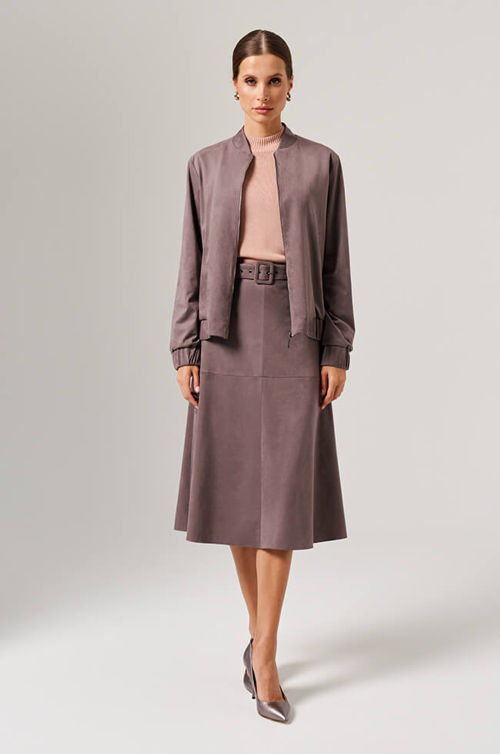 1906 Блузон женский (серо-розовый)