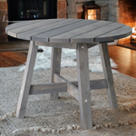 Стол садовый круглый Осло деревянный, из массива сосны, графит