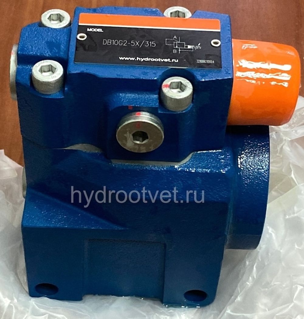 DB10G2-5X/100 - Предохранительный клапан Ду10 с давлением настройки до 100 бар, управление - X и Y - внутренние
