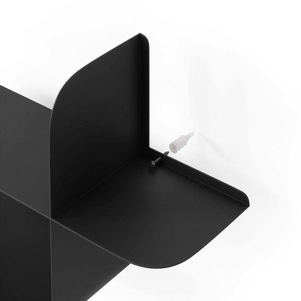 Набор металлических настенных полок Montage, 2 шт., черные