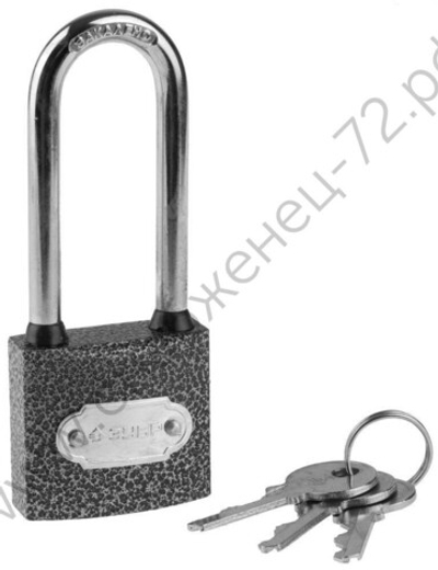 ЗУБР 38 мм, металлический корпус удлиненная дужка, навесной замок (3712-38-1)