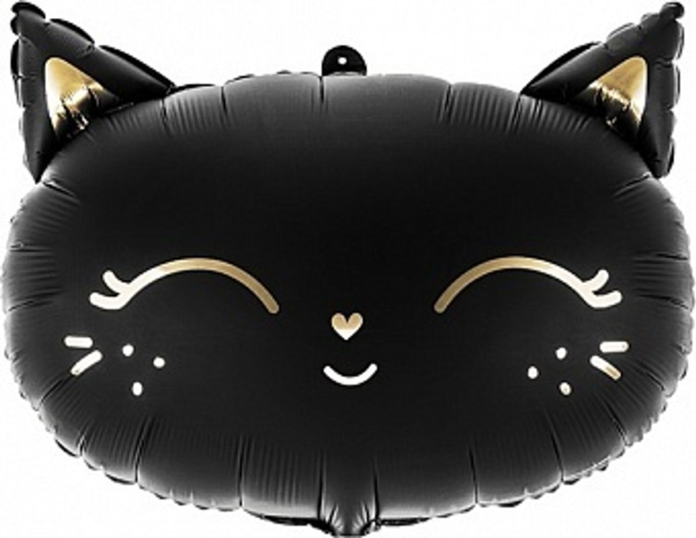 К Фигура Голова Магический котенок Черный (19''/48 см)