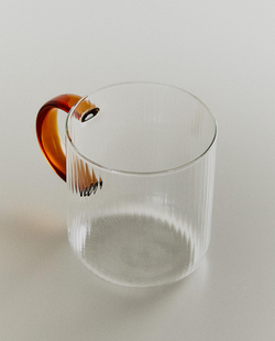 Zara Home чашка из боросиликатного стекла, цвет серый, 9 см