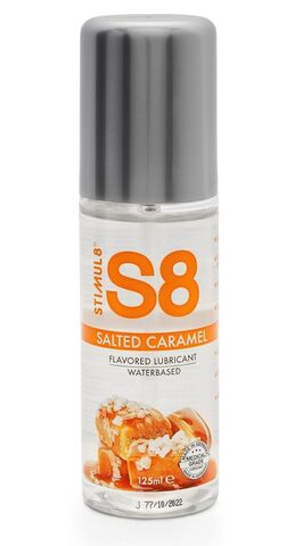 Смазка на водной основе S8 Flavored Lube со вкусом соленой карамели - 125 мл.