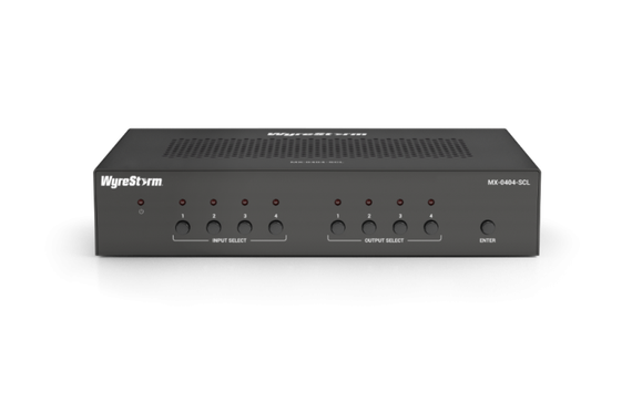 Wyrestorm MX-0404-SCL - матричный коммутатор HDMI 4K60Hz 4x4 | HDR | Бесподрывное переключение | Масштабирование выходов | Де-эмбеддинг аудио