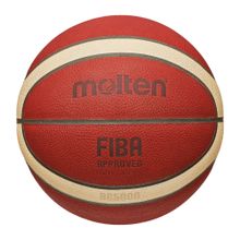 Мяч баск. MOLTEN B6G5000 р.6, FIBA Appr, 12 панелей, нат.кожа, бутил.камера, кор-беж-чер
