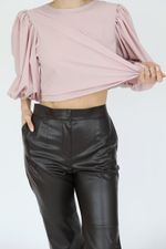 Брюки прямые из искусственной кожи, 1.05.028.19.635 Look Like Cat (Акция)