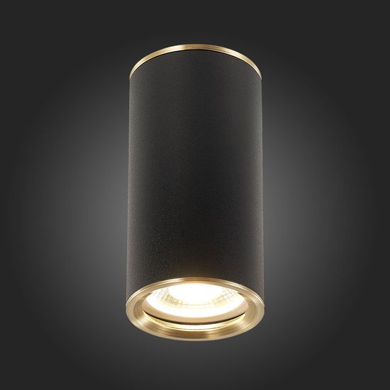 ST111.437.01 Светильник потолочный Черный GU10 1*50W D54xH105 220V Без ламп Накладные светильники