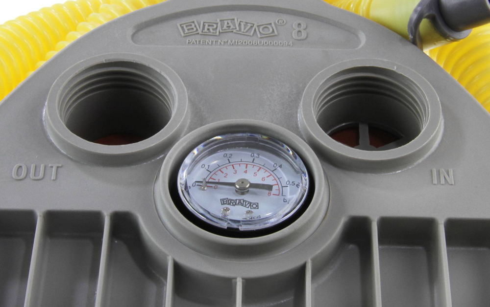 Насос для лодки ножной BRAVO 8M (6.5 L max 300mbar) с манометром 6090018