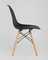 Eames Style DSW черный пластик, стальной каркас, натуральный массив бука