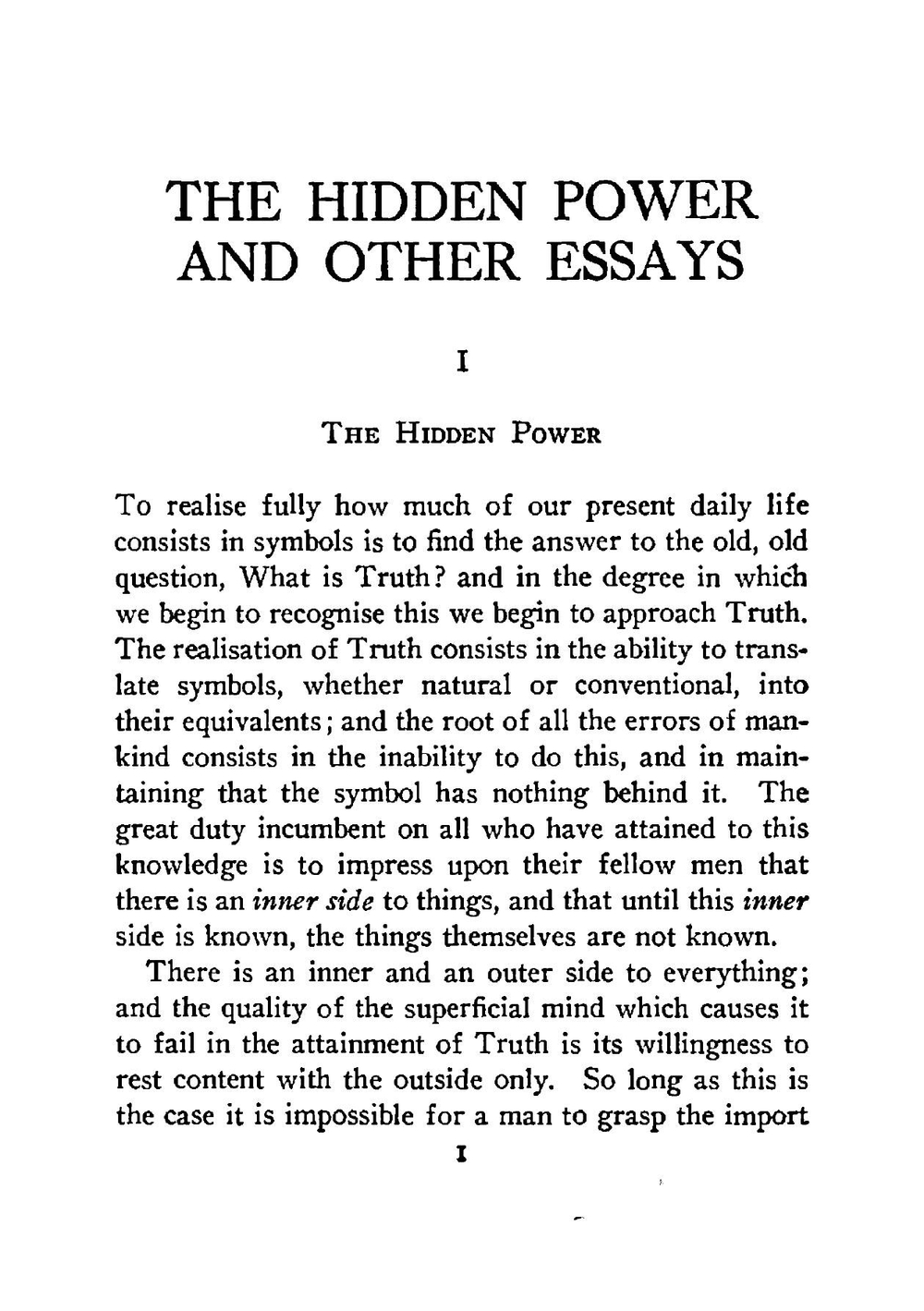 The Hidden Power | Thomas Troward