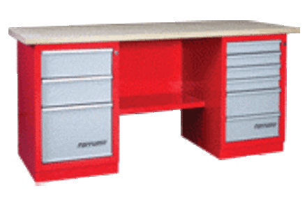 Верстак слесарный 2 тумбы: 3 ящика/6 ящиков 01.236 Ferrum