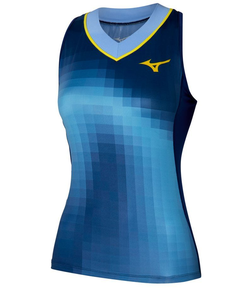 Женский топ теннисный Mizuno Frontier - небесный