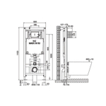 Комплект Sanita Luxe "Система инсталляции OLI+подвесной унитаз Galaxy RML SLM + круглая кнопка ХРОМ"