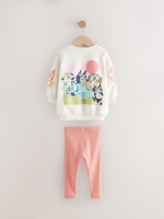 Толстовка и легинсы в комплекте для девочки Next E53-935, Персиковый, Молочный