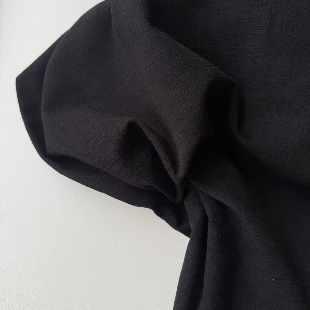 Фактурный хлопок «Рельеф» Чёрный