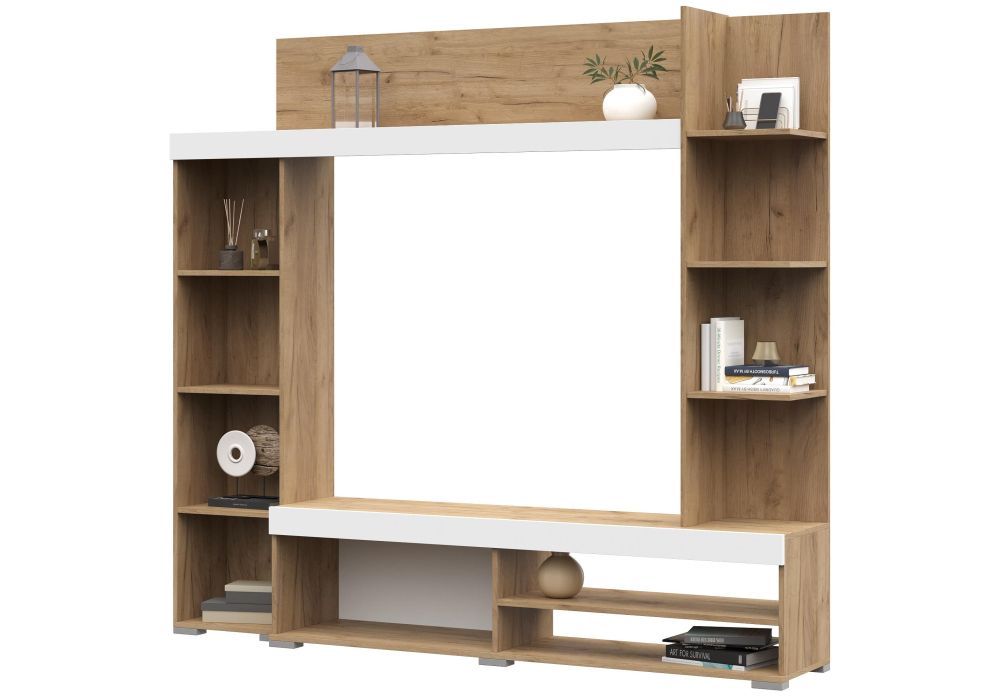 Готовая гостиная Касэль софт вайт / дуб крафт золото