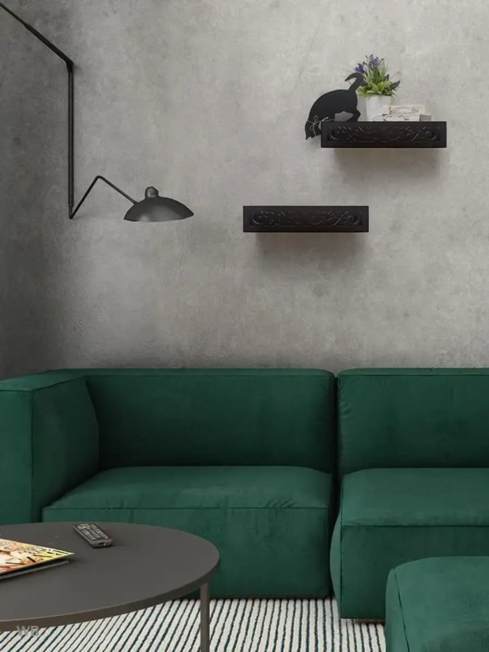 Полка настенная навесная 60 см