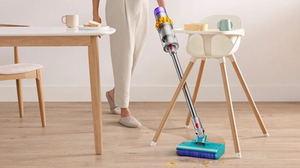 Моющий пылесос Dyson V15S Detect Submarine SV47, жёлтый/никель (Yellow/Nickel)