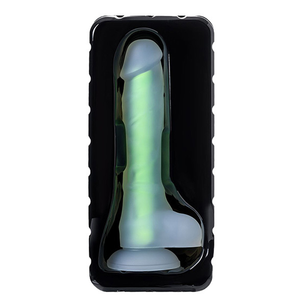 Прозрачно-зеленый светящийся в темноте фаллоимитатор 20см ToyFa Beyond Wade Glow 872006