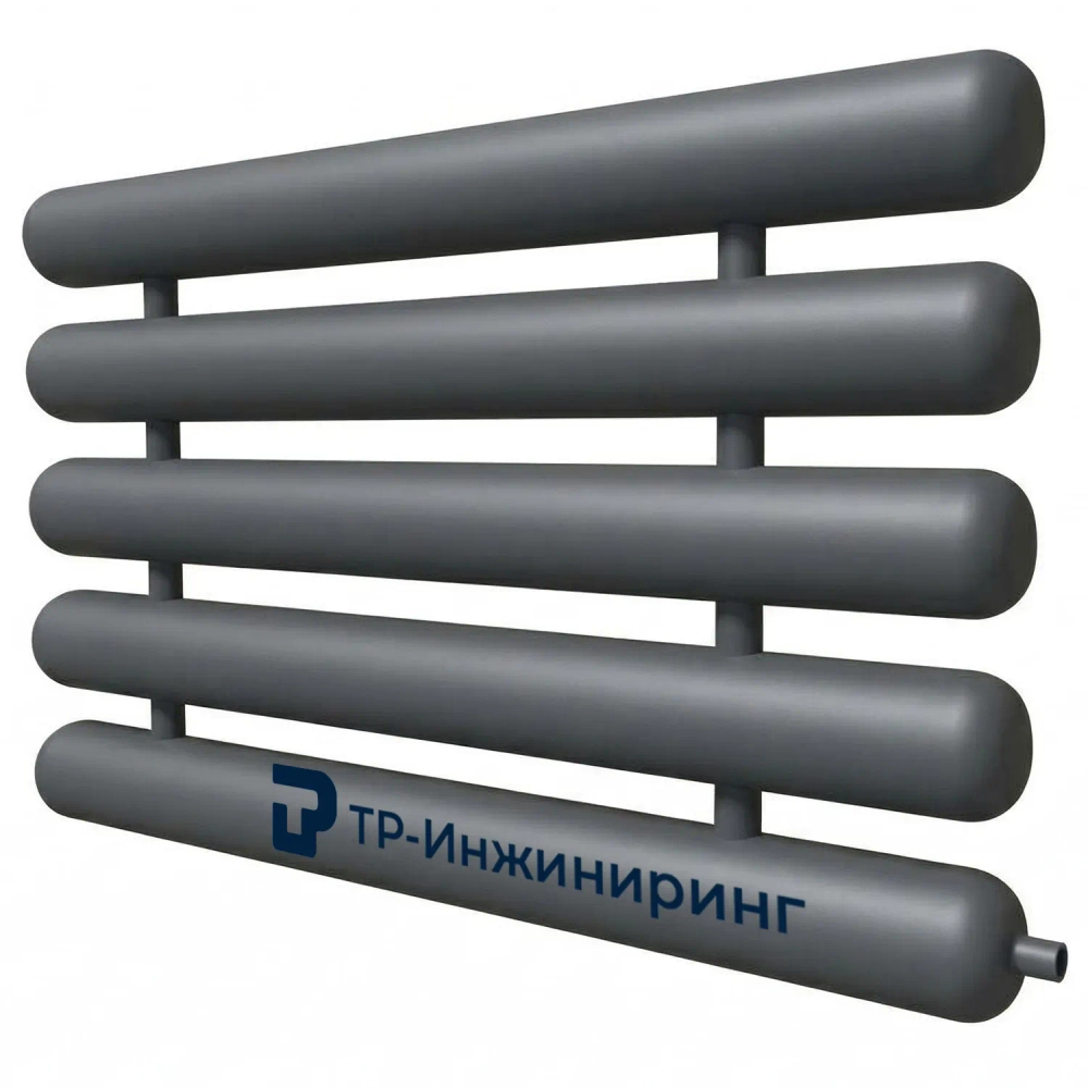 Регистр отопления РСЭ-5x159x4,0-6000 пятирядный секционный с эллиптическими заглушками