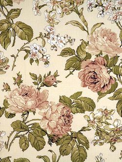 ткань Прохоровская роза на бежевом