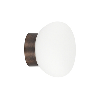 Светильник накладной MUNICH под лампу G9,  опаловое стекло,  основание цвета темная бронза,  D140xH115мм,  IP54