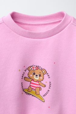 ZARA ТОЛСТОВКА С ПРИНТОМ, РОЗОВЫЙ