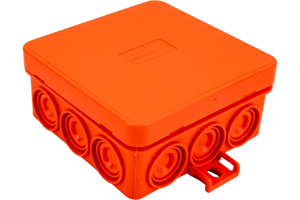 JBL085 Коробка огн. E110,о/п 85х85х38,без галогена, 12 вых., IP55, 6P, (0,15-2,5мм2), цвет оранж. Экопласт 43255HF