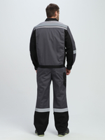 Костюм Вивантек-1 СОП К. (тк.Смесовая МВО,240) брюки, т.серый/черный/св.серый