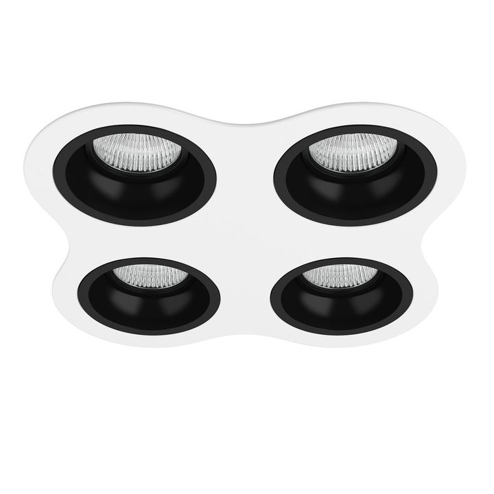 Комплект из светильников и рамки Lightstar Domino Round (214646+214607+214607+214607+214607) D64607070707