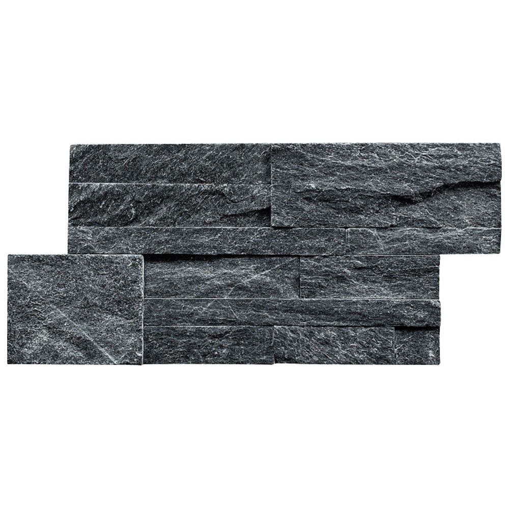 Натуральный камень Кварцит черный Pharaon 180x350x10-20 Модерн