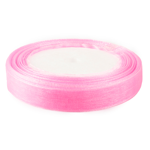 Лента органза (2,5 см*22,85 м) Розовый, 1 шт.