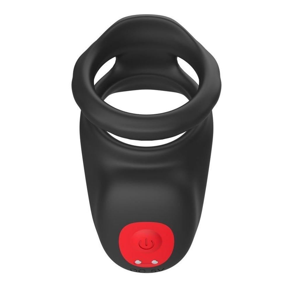 Стимулирующая насадка на пенис и мошонку (Цвет: черный)