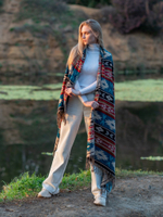 Шарф теплый с орнаментом Навахо