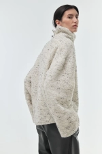 Свитер из фактурного твида