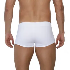 Мужские плавки белые Clever Moda PARADISE SWIMSUIT BOXER 125901