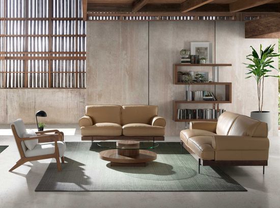 Кресло 5100/DC1580 с тканевой обивкой и деревянной конструкцией цвета ореха Испания