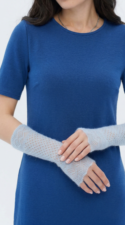 Митенки М203-04 голубые