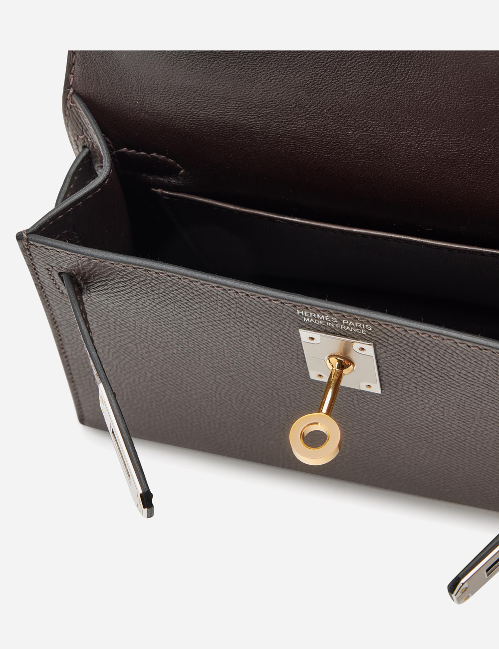 Сумка Hermes Epsom Mini Kelly 20 Electrum Hardware "Rouge Sellier"