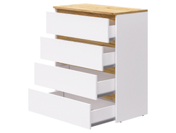 Комод-24 Белый/Кр.золотой