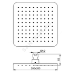 Душ верхний 200х200мм Ideal Standard B0024XG