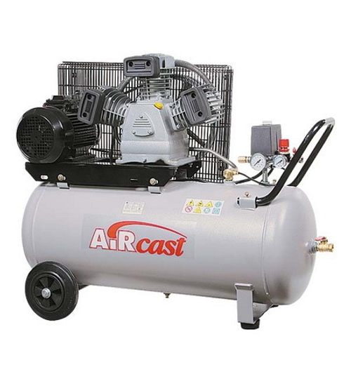 Компрессор Ремеза C-100LB40 (380 В) горизонтальный с ременным приводом