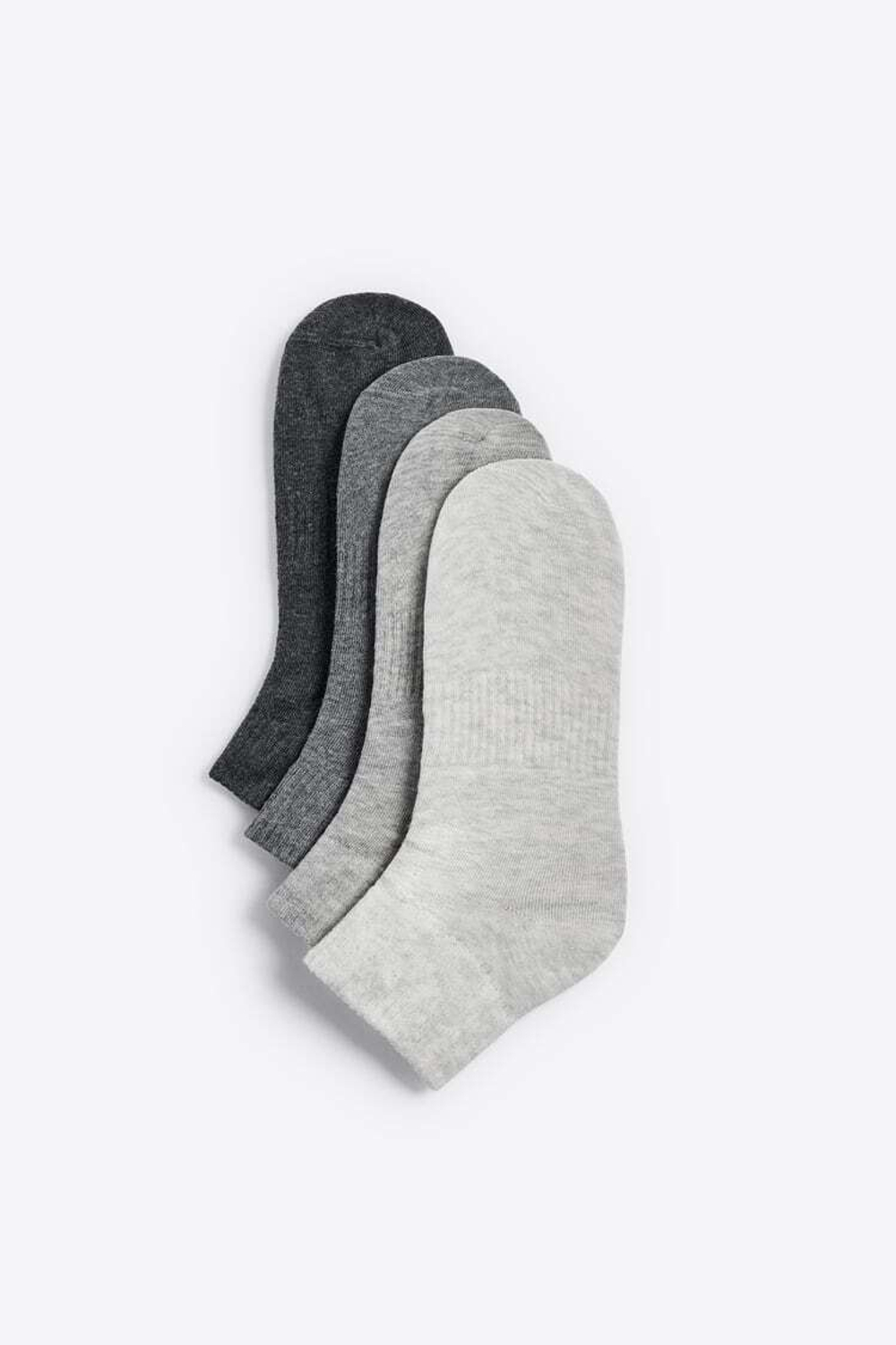 ZARA НАБОР ИЗ 4 ПАР КОРОТКИХ НОСКОВ, РАЗНОЦВЕТНЫЙ