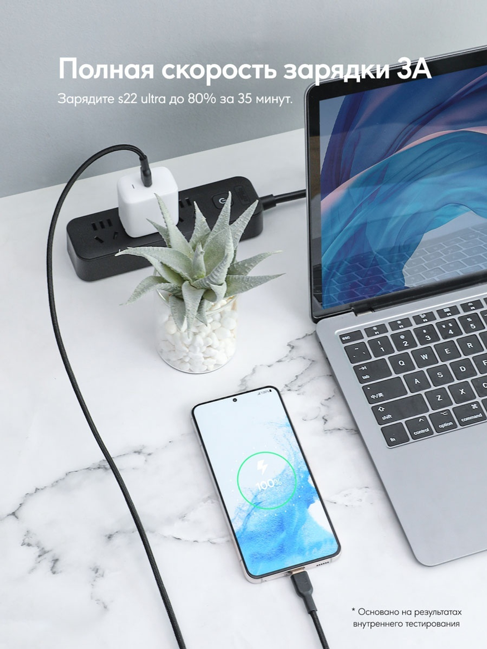 Кабель Aukey USB TypeC (M) черный