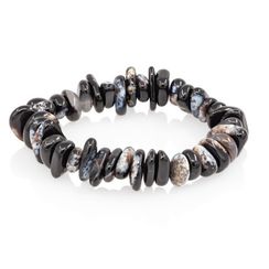 Браслет из натурального Агата полосатого - галтовка