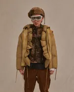 Шапка-ушанка Fuzzz Patchwork Flaps Светло-Коричневая